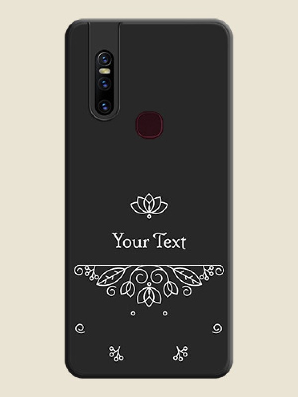 Custom Lotus Garden Custom Text On Space Black Personalized Soft Matte Phone Covers -Vivo V15 - alternate view