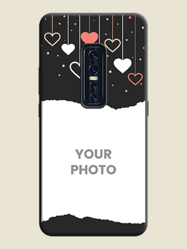 Custom Love Hangings with Splash Wave Picture on Space Black Custom Soft Matte Phone Back Cover - Vivo V17 Pro - alternate view