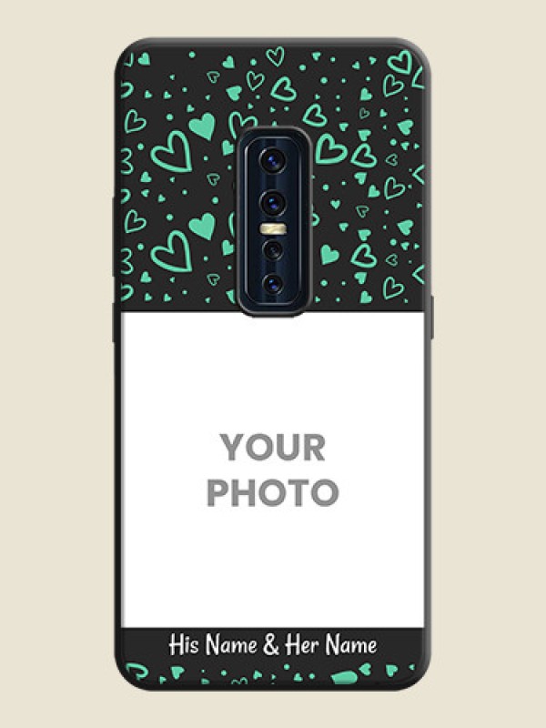 Custom Sea Green Indefinite Love Pattern - Photo on Space Black Soft Matte Mobile Cover - Vivo V17 Pro - alternate view