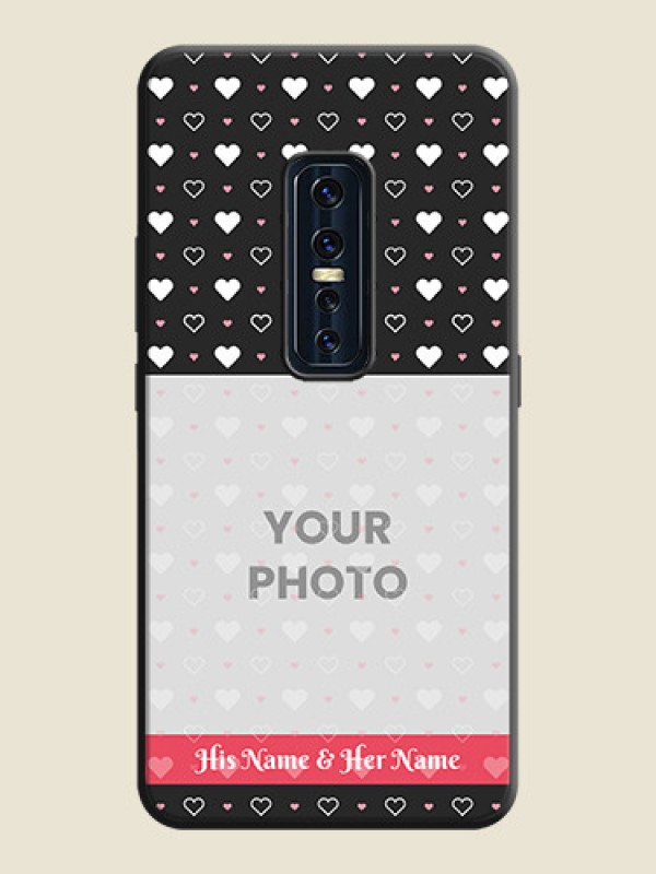 Custom White Color Love Symbols with Text Design - Photo on Space Black Soft Matte Phone Cover - Vivo V17 Pro - alternate view