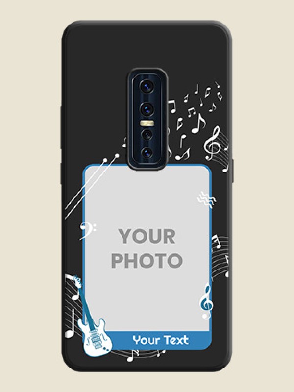Custom Musical Theme Design with Text - Photo on Space Black Soft Matte Mobile Case - Vivo V17 Pro - alternate view