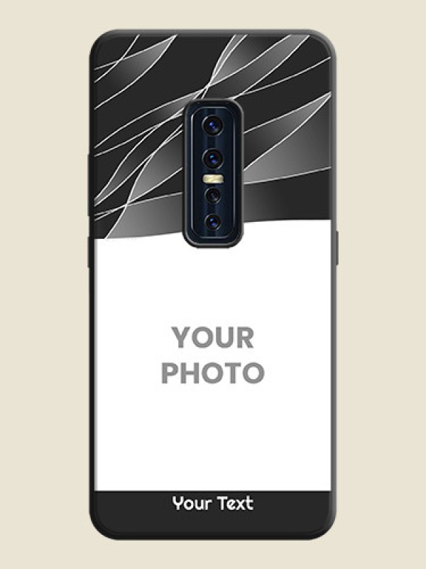 Custom Mixed Wave Lines - Photo on Space Black Soft Matte Mobile Cover - Vivo V17 Pro - alternate view