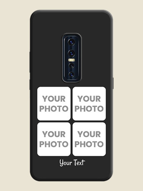Custom Floral Art with 6 Image Holder - Photo on Space Black Soft Matte Mobile Case - Vivo V17 Pro - alternate view