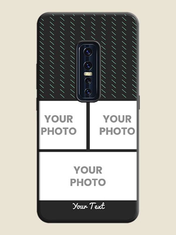 Custom Cross Dotted Pattern with 2 Image Holder  on Personalised Space Black Soft Matte Cases - Vivo V17 Pro - alternate view