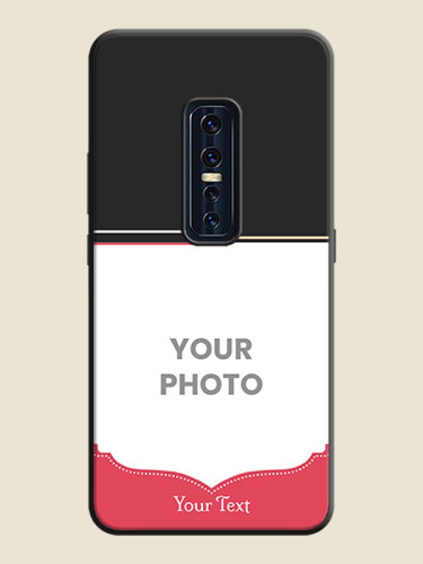 Custom Classic Plain Design with Name - Photo on Space Black Soft Matte Phone Cover - Vivo V17 Pro - alternate view
