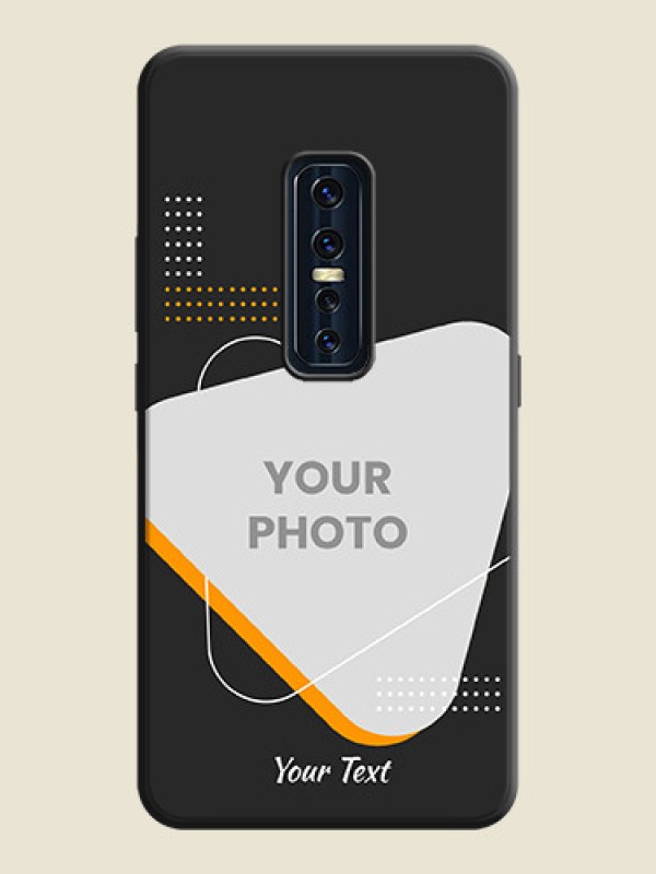 Custom Yellow Triangle - Photo on Space Black Soft Matte Phone Cover - Vivo V17 Pro - alternate view