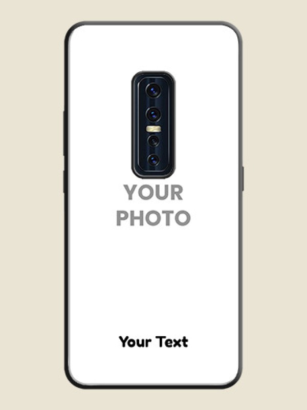 Custom Full Single Pic Upload With Text On Space Black Personalized Soft Matte Phone Covers -Vivo V17 Pro - alternate view