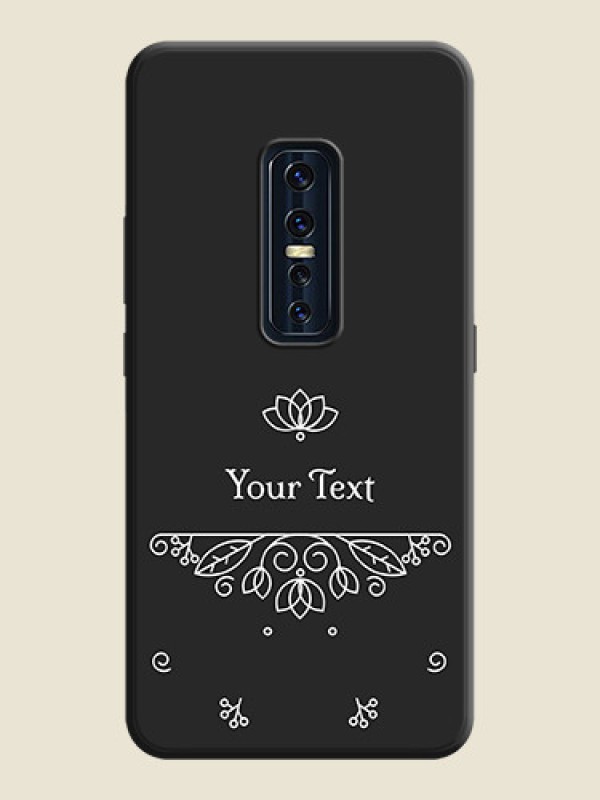 Custom Lotus Garden Custom Text On Space Black Personalized Soft Matte Phone Covers -Vivo V17 Pro - alternate view