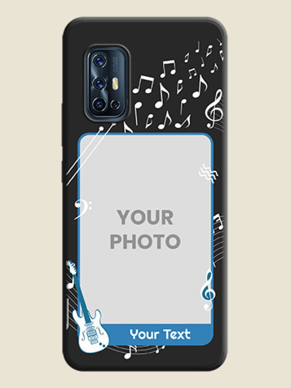 Custom Musical Theme Design with Text - Photo on Space Black Soft Matte Mobile Case - Vivo V17 - alternate view