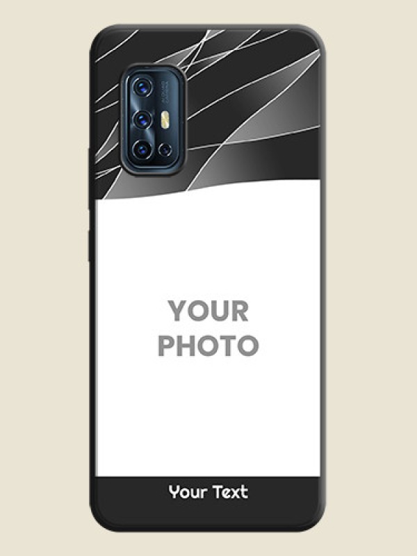 Custom Mixed Wave Lines - Photo on Space Black Soft Matte Mobile Cover - Vivo V17 - alternate view
