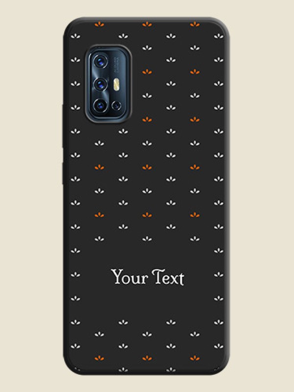 Custom Simple Pattern With Custom Text On Space Black Personalized Soft Matte Phone Covers -Vivo V17 - alternate view