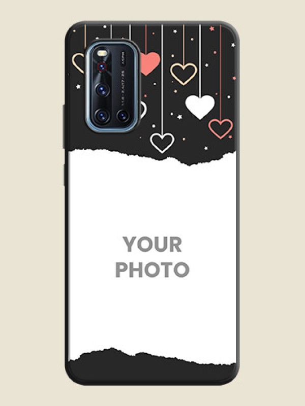 Custom Love Hangings with Splash Wave Picture on Space Black Custom Soft Matte Phone Back Cover - Vivo V19 - alternate view