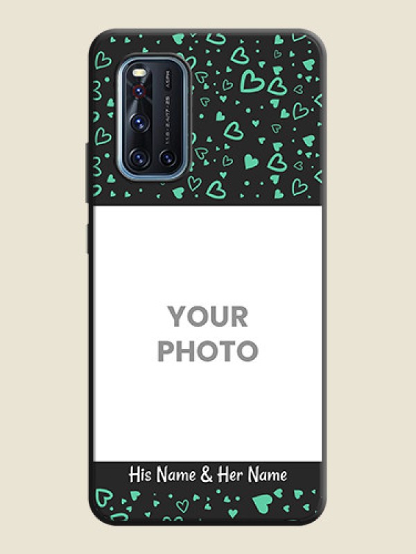 Custom Sea Green Indefinite Love Pattern - Photo on Space Black Soft Matte Mobile Cover - Vivo V19 - alternate view