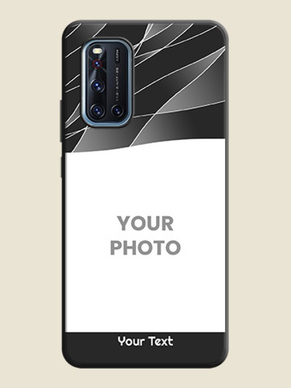 Custom Mixed Wave Lines - Photo on Space Black Soft Matte Mobile Cover - Vivo V19 - alternate view