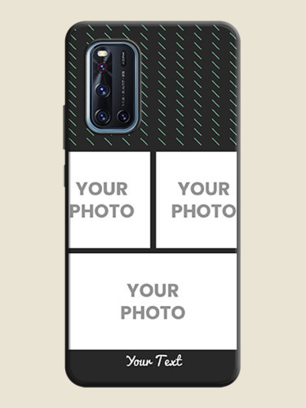 Custom Cross Dotted Pattern with 2 Image Holder  on Personalised Space Black Soft Matte Cases - Vivo V19 - alternate view
