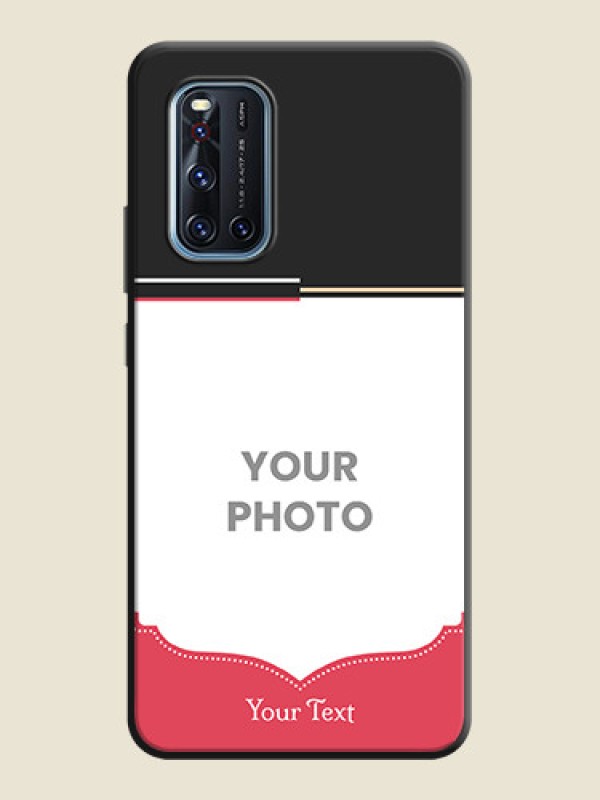 Custom Classic Plain Design with Name - Photo on Space Black Soft Matte Phone Cover - Vivo V19 - alternate view