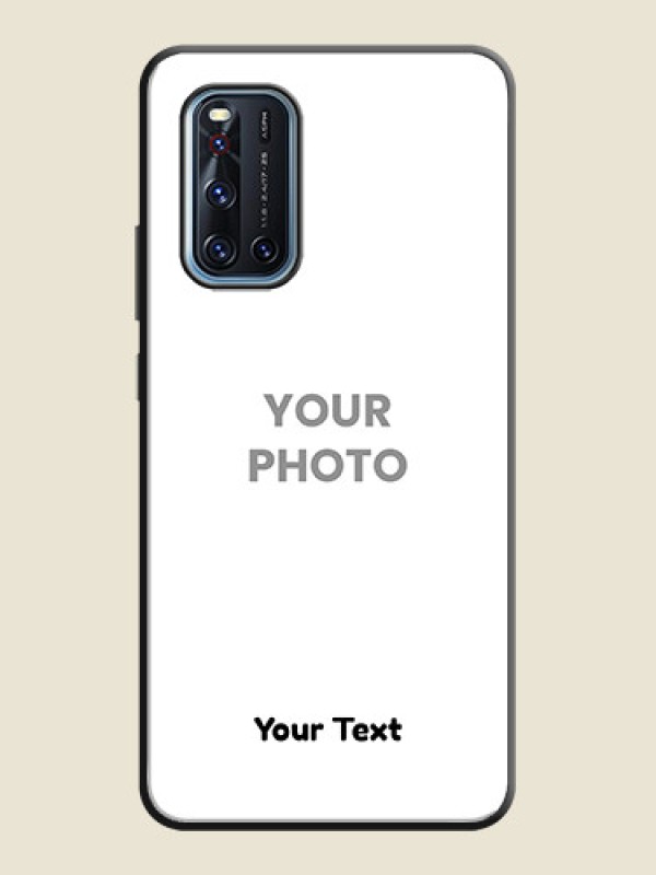 Custom Full Single Pic Upload With Text On Space Black Personalized Soft Matte Phone Covers -Vivo V19 - alternate view