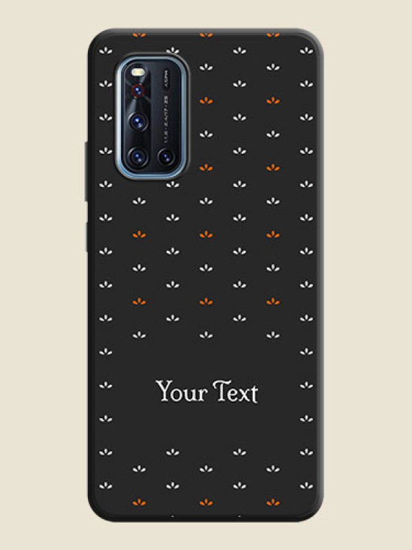 Custom Simple Pattern With Custom Text On Space Black Personalized Soft Matte Phone Covers -Vivo V19 - alternate view