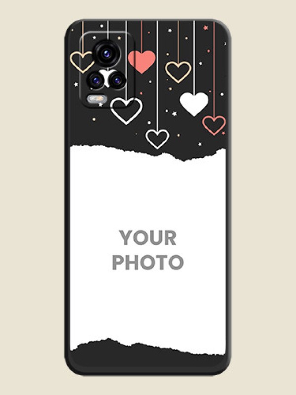 Custom Love Hangings with Splash Wave Picture on Space Black Custom Soft Matte Phone Back Cover - Vivo V20 2021 - alternate view
