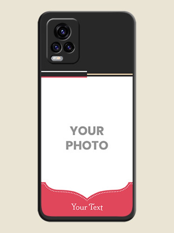 Custom Classic Plain Design with Name on Photo on Space Black Soft Matte Phone Cover - Vivo V20 2021 - alternate view