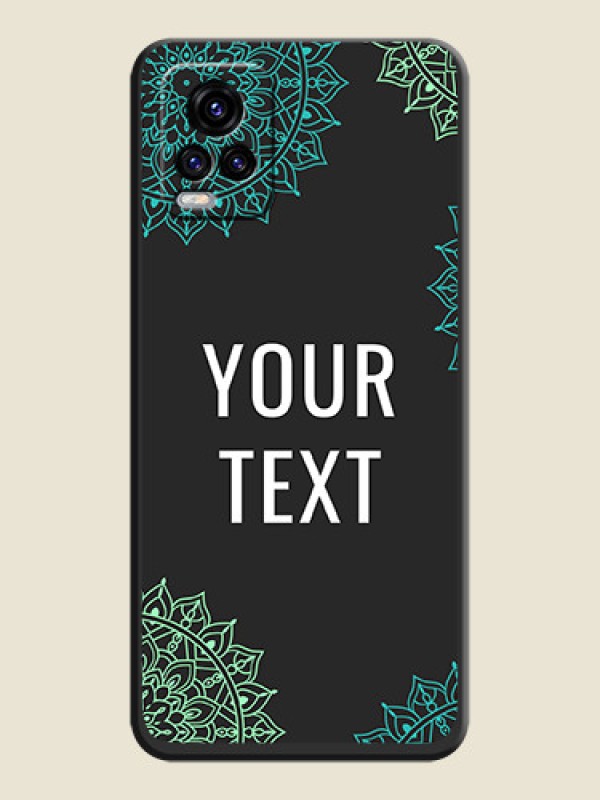 Custom Your Name with Floral Design on Space Black Custom Soft Matte Back Cover - Vivo V20 2021 - alternate view