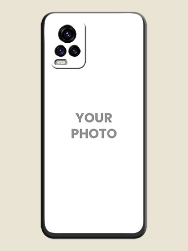 Custom Full Single Pic Upload On Space Black Personalized Soft Matte Phone Covers -Vivo V20 2021 - alternate view