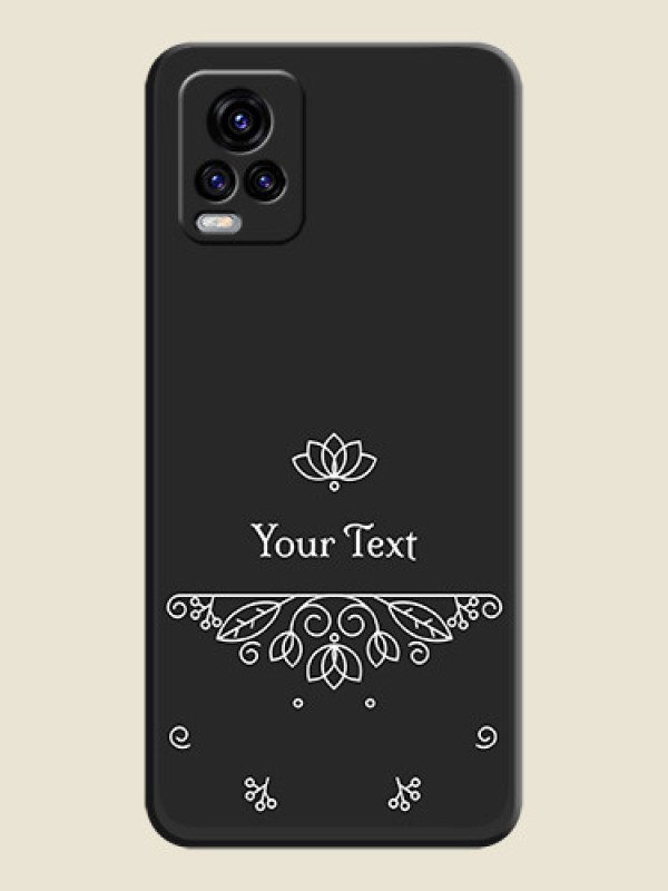 Custom Lotus Garden Custom Text On Space Black Personalized Soft Matte Phone Covers -Vivo V20 2021 - alternate view