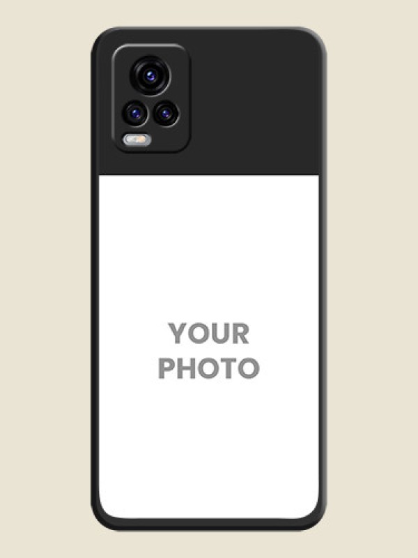 Custom Image Upload With Space Black Color On Custom Soft Matte Mobile Back Cover - Vivo V20 2021 - alternate view