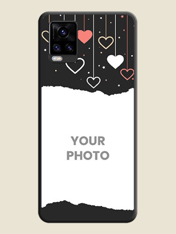 Custom Love Hangings with Splash Wave Picture on Space Black Custom Soft Matte Phone Back Cover - Vivo V20 Pro 5G - alternate view