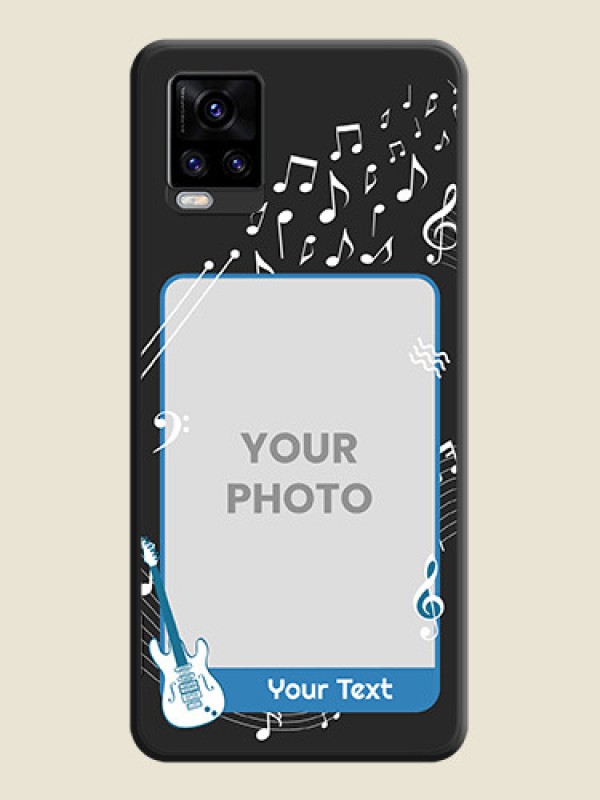 Custom Musical Theme Design with Text on Photo on Space Black Soft Matte Mobile Case - Vivo V20 Pro 5G - alternate view