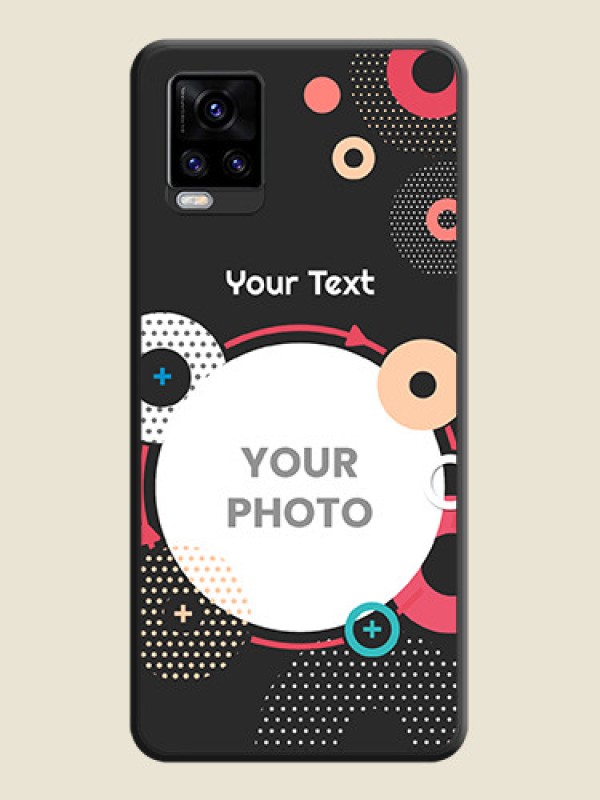 Custom Multicoloured Round Image on Personalised Space Black Soft Matte Cases - Vivo V20 Pro 5G - alternate view