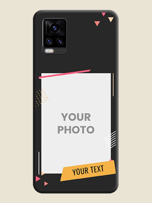 Custom Photo Frame with Triangle Small Dots on Photo on Space Black Soft Matte Back Cover - Vivo V20 Pro 5G - alternate view