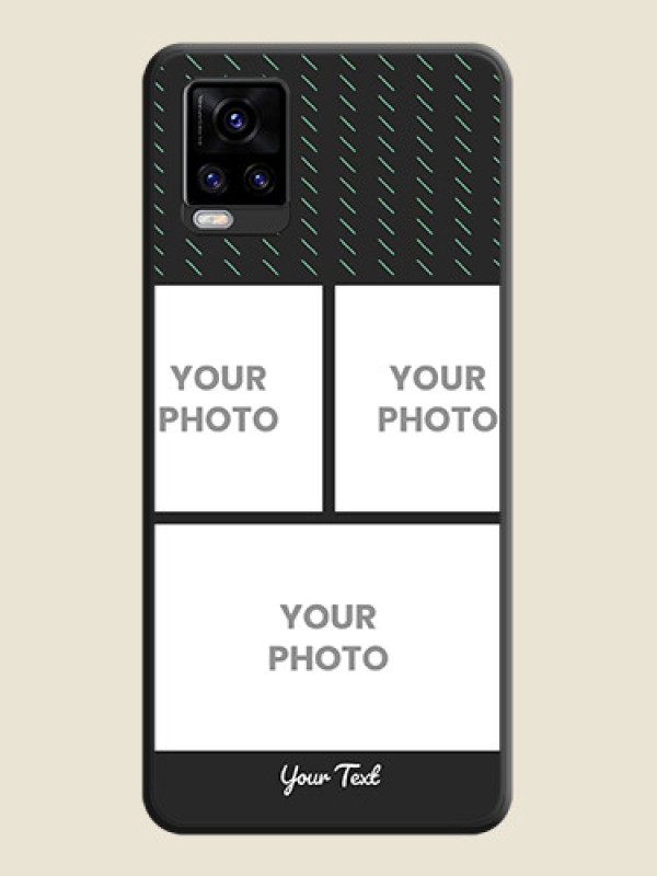 Custom Cross Dotted Pattern with 2 Image Holder  on Personalised Space Black Soft Matte Cases - Vivo V20 Pro 5G - alternate view