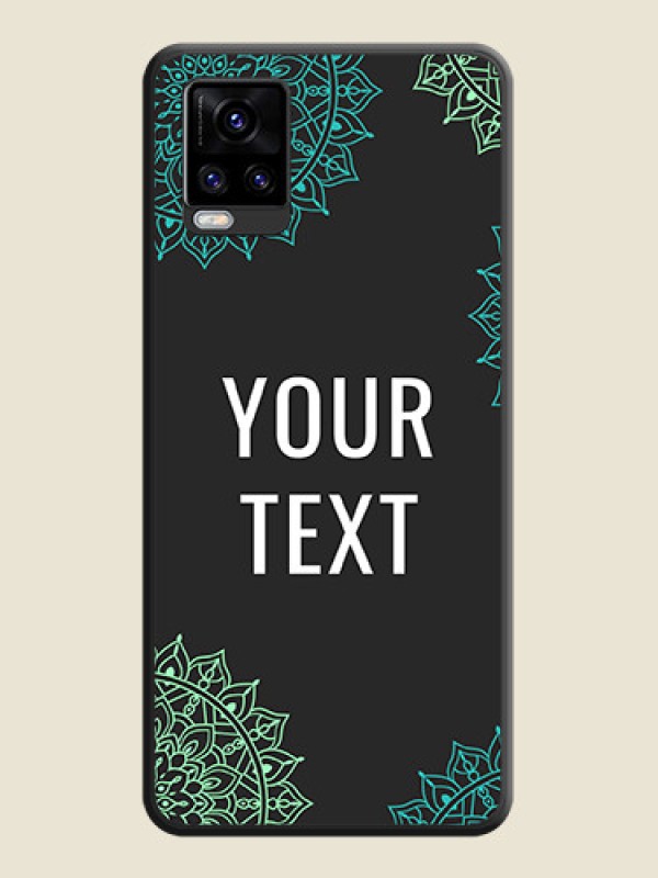 Custom Your Name with Floral Design on Space Black Custom Soft Matte Back Cover - Vivo V20 Pro 5G - alternate view