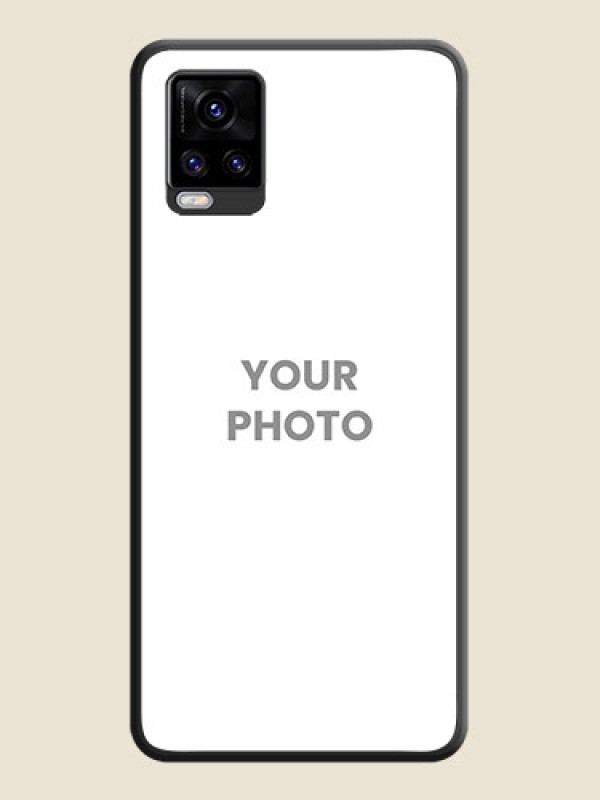 Custom Full Single Pic Upload On Space Black Personalized Soft Matte Phone Covers -Vivo V20 Pro - alternate view