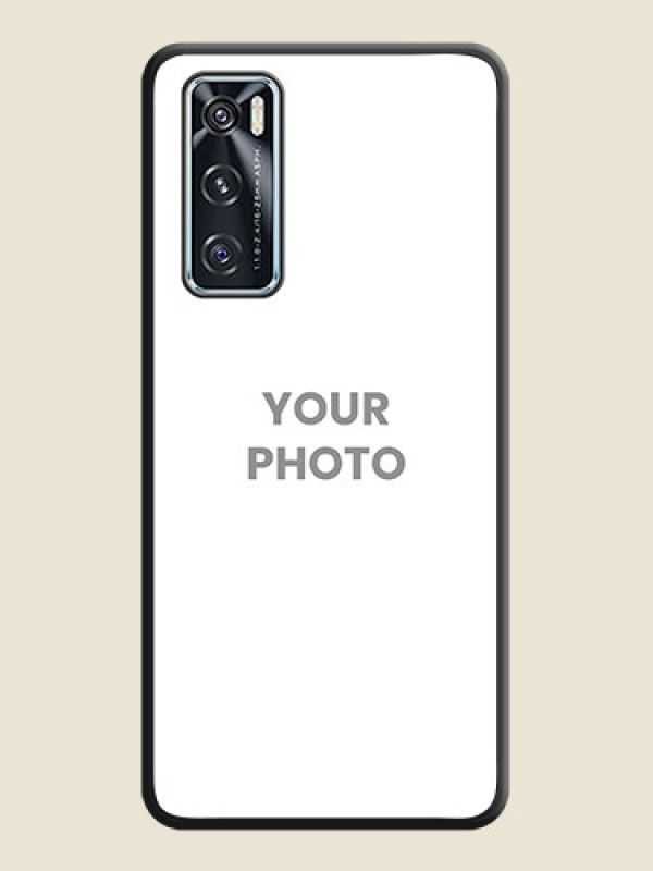 Custom Full Single Pic Upload On Space Black Personalized Soft Matte Phone Covers -Vivo V20 Se - alternate view
