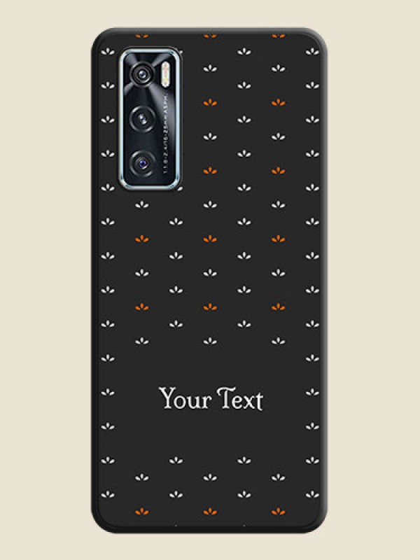 Custom Simple Pattern With Custom Text On Space Black Personalized Soft Matte Phone Covers -Vivo V20 Se - alternate view