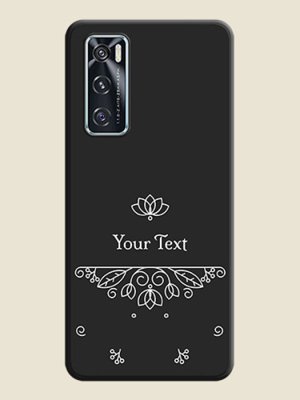 Custom Lotus Garden Custom Text On Space Black Personalized Soft Matte Phone Covers -Vivo V20 Se - alternate view