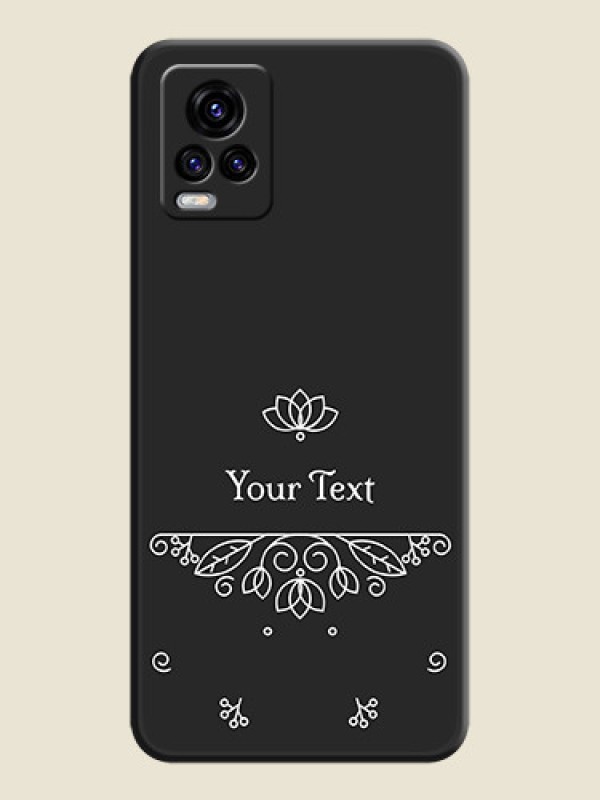 Custom Lotus Garden Custom Text On Space Black Personalized Soft Matte Phone Covers -Vivo V20 - alternate view