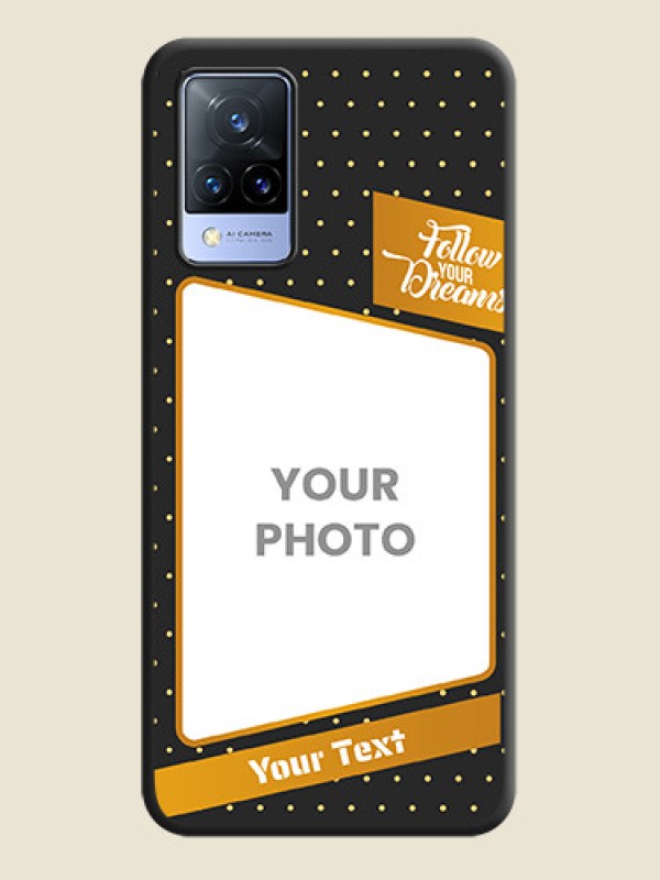 Custom Follow Your Dreams with White Dots on Space Black Custom Soft Matte Phone Cases - Vivo V21 5G - alternate view