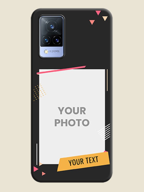 Custom Photo Frame with Triangle Small Dots on Photo on Space Black Soft Matte Back Cover - Vivo V21 5G - alternate view