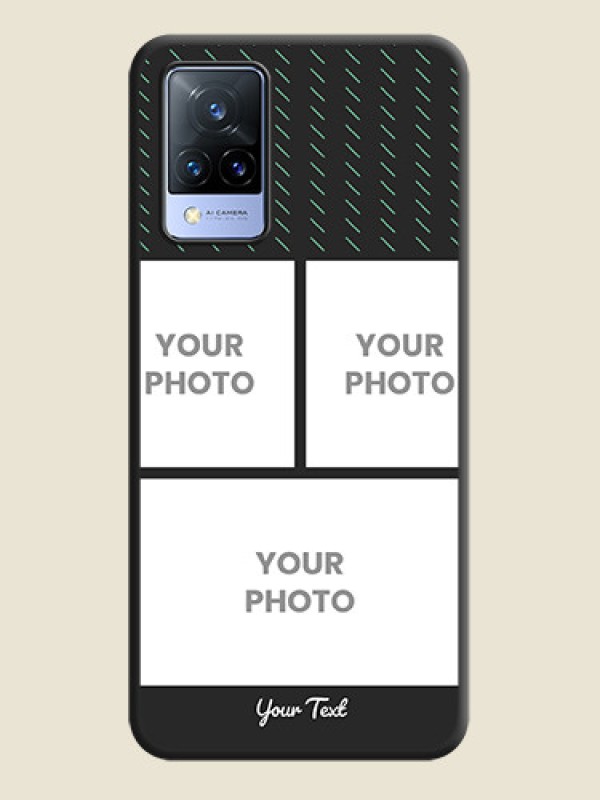 Custom Cross Dotted Pattern with 2 Image Holder  on Personalised Space Black Soft Matte Cases - Vivo V21 5G - alternate view