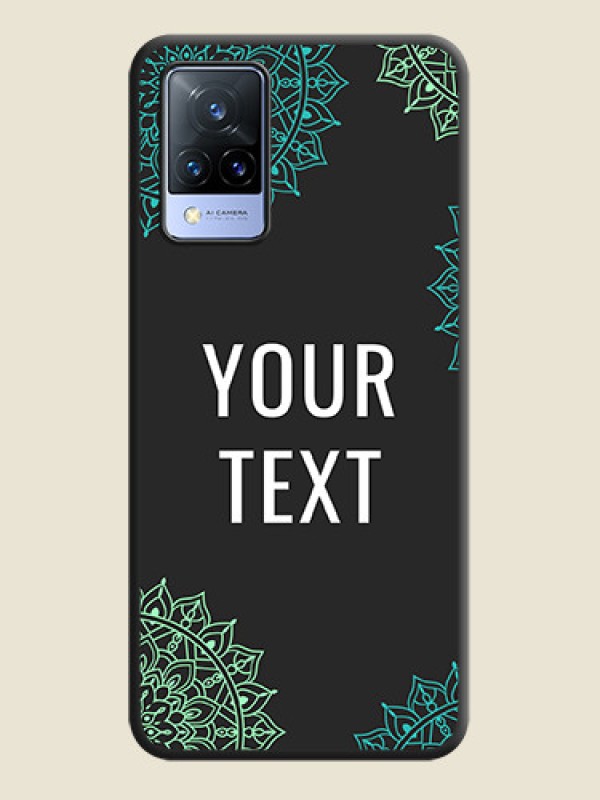 Custom Your Name with Floral Design on Space Black Custom Soft Matte Back Cover - Vivo V21 5G - alternate view