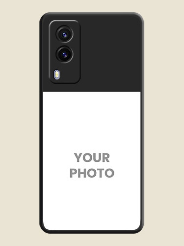 Custom Image Upload With Space Black Color On Custom Soft Matte Mobile Back Cover - Vivo V21E 5G - alternate view