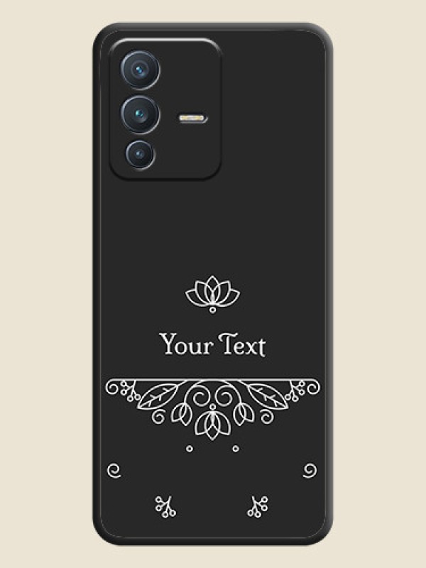 Custom Lotus Garden Custom Text On Space Black Personalized Soft Matte Phone Covers -Vivo V23 5G - alternate view