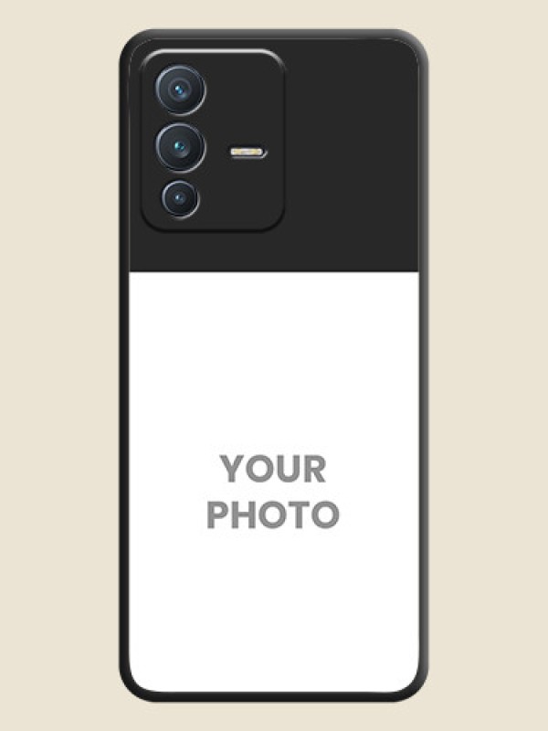 Custom Image Upload With Space Black Color On Custom Soft Matte Mobile Back Cover - Vivo V23 5G - alternate view