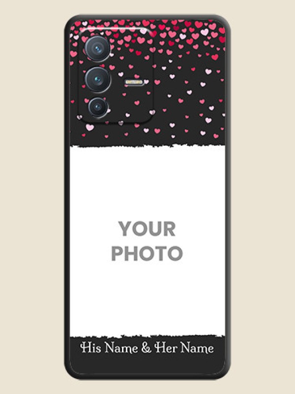 Custom Fall in Love with Your Partner on Photo on Space Black Soft Matte Phone Cover - Vivo V23 Pro 5G - alternate view