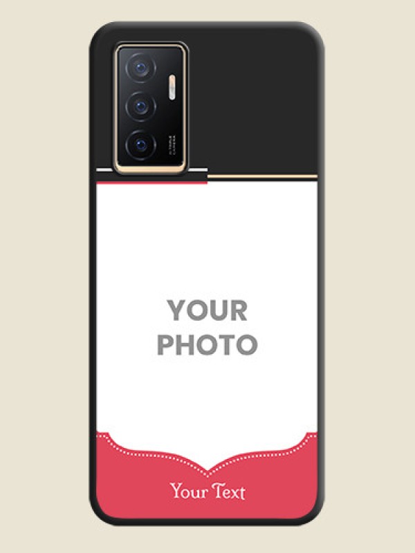 Custom Classic Plain Design with Name on Photo on Space Black Soft Matte Phone Cover - Vivo V23e 5G - alternate view