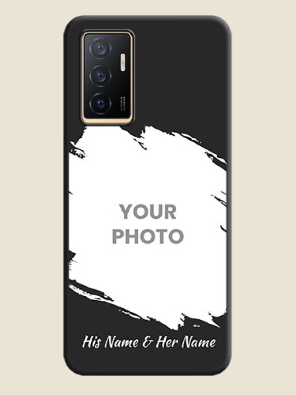Custom Grunge Brush Strokes on Photo on Space Black Soft Matte Back Cover - Vivo V23e 5G - alternate view