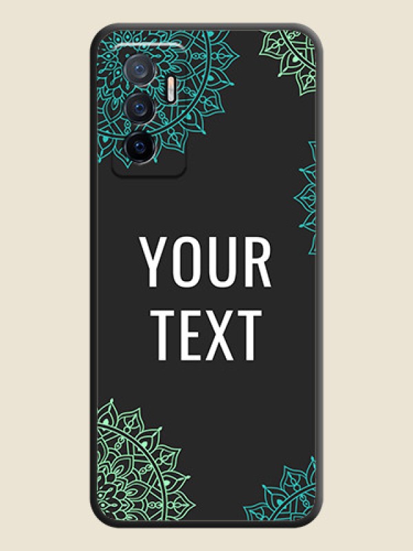 Custom Your Name with Floral Design on Space Black Custom Soft Matte Back Cover - Vivo V23e 5G - alternate view
